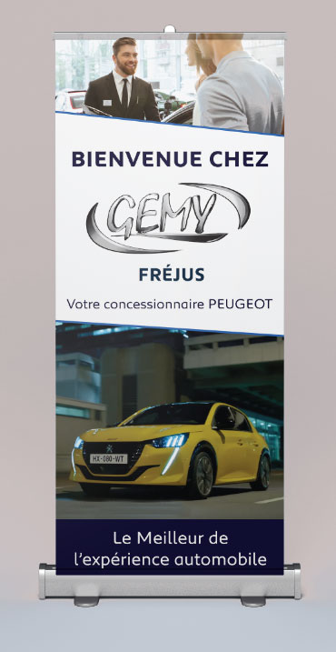 Roll-up concession Peugeot GEMY Fréjus
