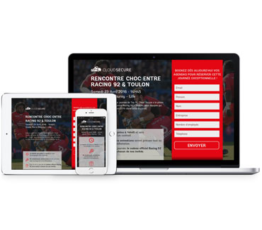 webdesign landing page cloud secure