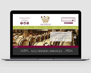 Vins & bulles webdesign